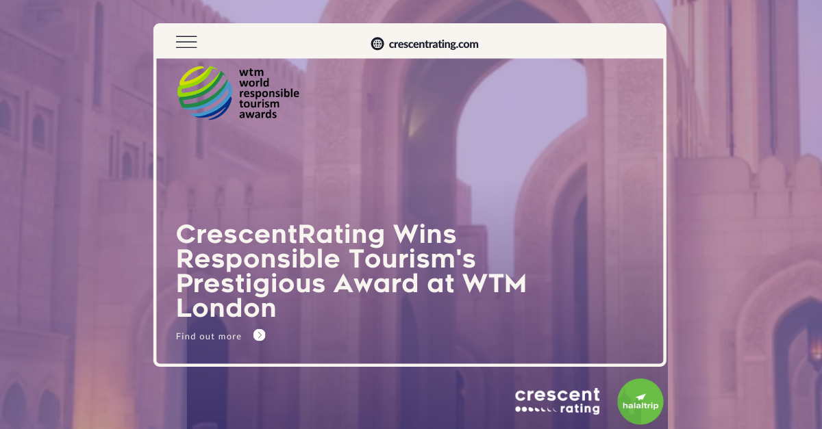 Crescentrating Wins Responsible Tourism's Prestigious Award At WTM London 